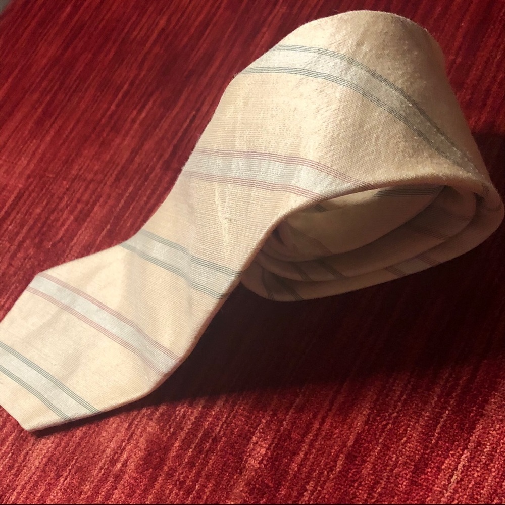 ✨Vintage Leonard Frank necktie in cream & blue✨